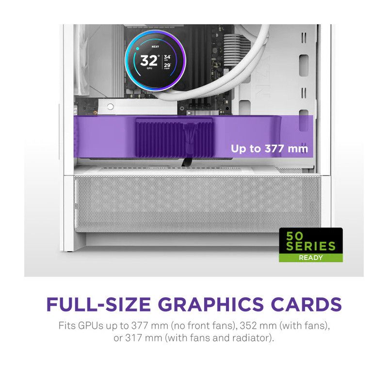 NZXT H3 Flow (2025) micro-ATX Mid-tower Case - All White Color · Boîtiers · Informat Systems Strasbourg (image 4)