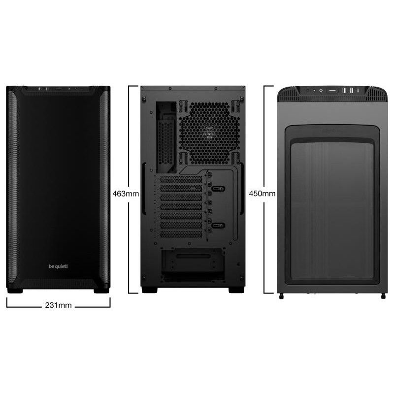 BE QUIET! PURE BASE 501 Black · Boîtiers · Informat Systems Strasbourg (image 2)