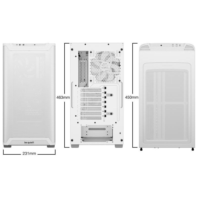 BE QUIET! PURE BASE 501 Airflow White · Boîtiers · Informat Systems Strasbourg (image 2)