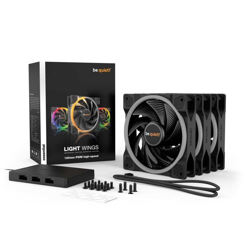 BE QUIET! LIGHT WINGS 120mm PWM high-speed Triple-Pack · Ventilateur Boitier · Informat Systems Strasbourg (image 6)