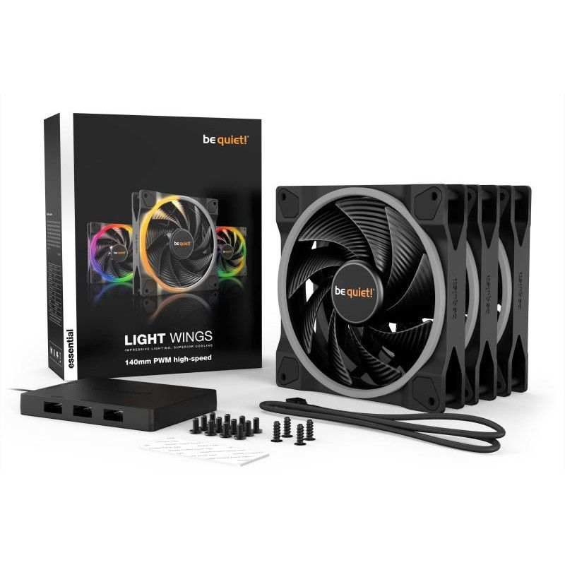 BE QUIET! LIGHT WINGS 140mm PWM high-speed Triple-Pack · Ventilateur Boitier · Informat Systems Strasbourg (image 6)
