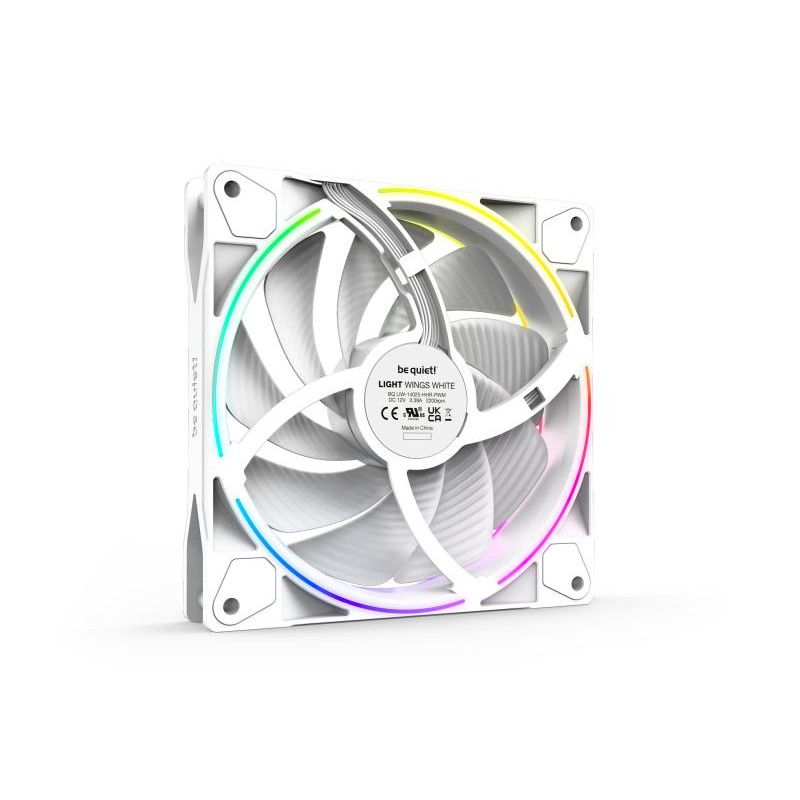 BE QUIET! LIGHT WINGS White 140mm PWM high-speed Triple-Pack · Ventilateur Boitier · Informat Systems Strasbourg (image 4)