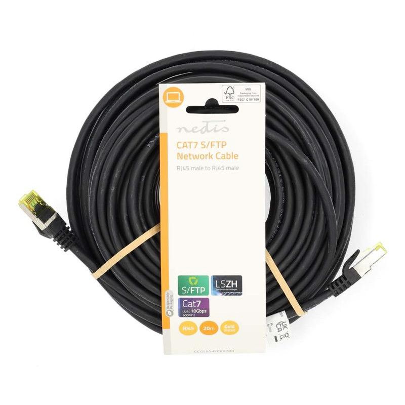 NEDIS CABLE RJ45 CAT-7 S/FTP MALE -MALE 20M NOIR · Connectiques réseaux · Informat Systems Strasbourg (image 3)