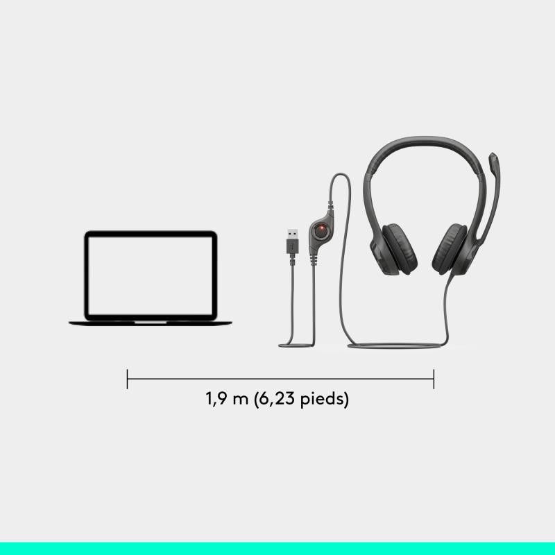 Logitech H390 - Casque USB · Casques · Informat Systems Strasbourg (image 15)