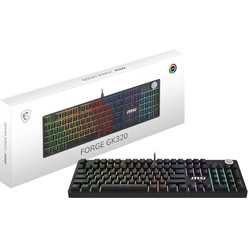 MSI FORGE GK320 RED FR · Claviers PC · Informat Systems Strasbourg