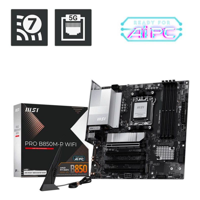 MSI PRO B850M-P WIFI carte mère AMD B850 Emplacement AM5 micro ATX · Cartes mères · Informat Systems Strasbourg