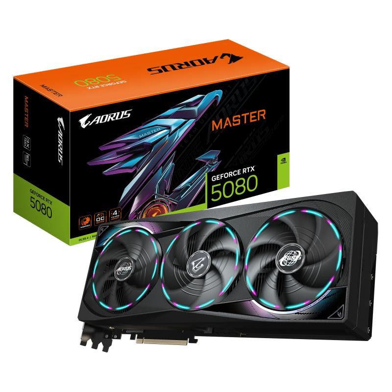 GIGABYTE AORUS GeForce RTX 5080 MASTER 16G Carte Graphique · Cartes graphiques · Informat Systems Strasbourg