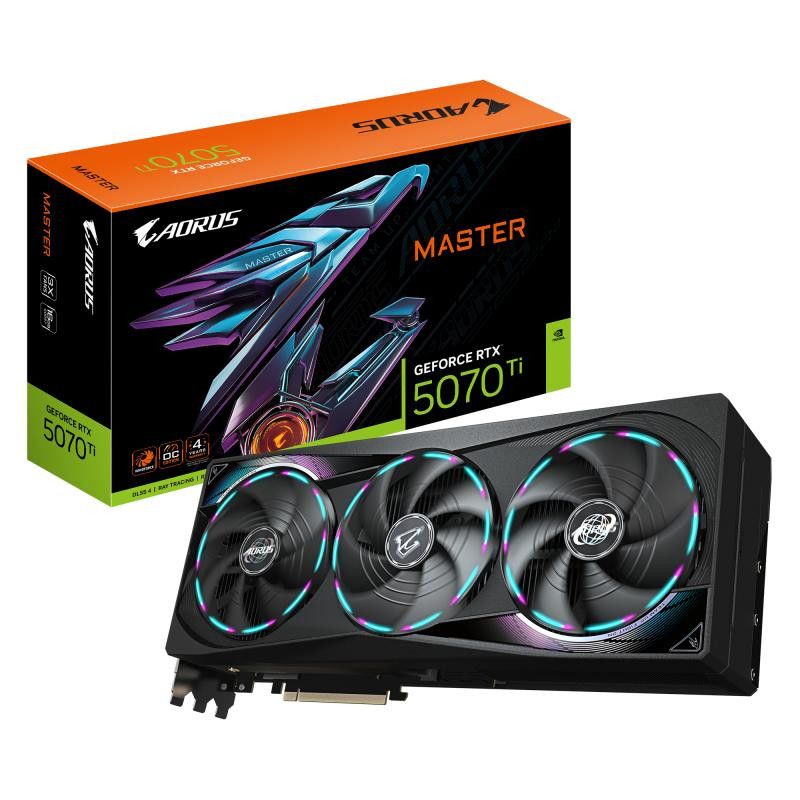 GIGABYTE AORUS GeForce RTX 5070 Ti MASTER 16G Carte Graphique · Cartes graphiques · Informat Systems Strasbourg