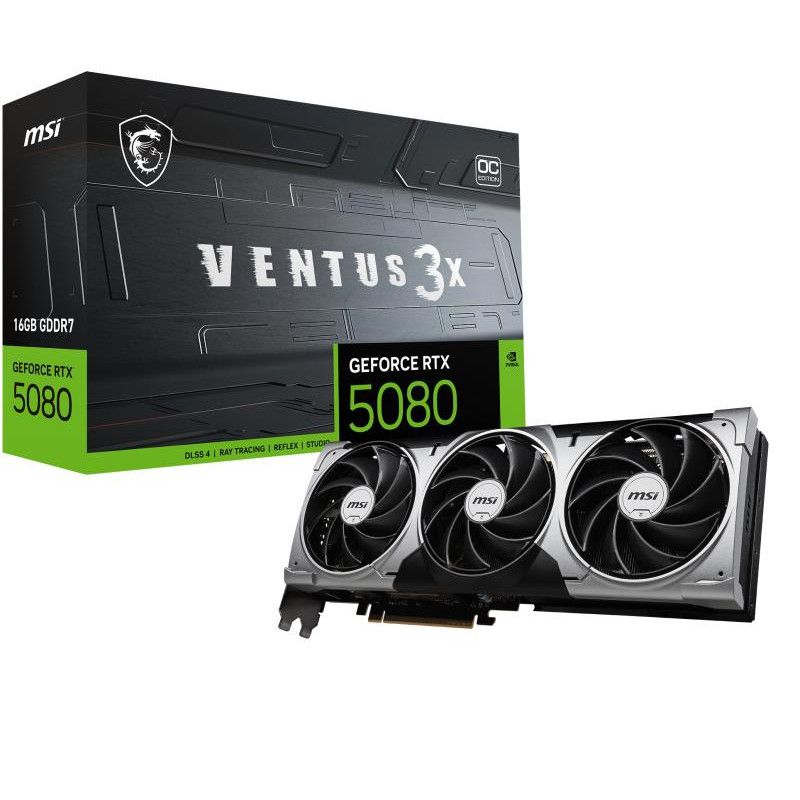 MSI VENTUS GeForce RTX 5080 16G 3X OC NVIDIA 16 Go GDDR7 · Cartes graphiques · Informat Systems Strasbourg