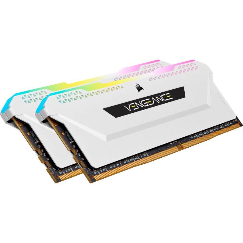 CORSAIR VENGEANCE RGB PRO D4 3600 32G (2x16G) CMH32GX4M2D3600C18W BLANC · Mémoires PC · Informat Systems Strasbourg