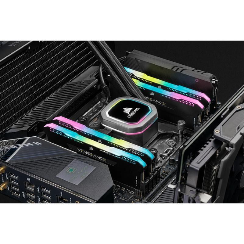 CORSAIR VENGEANCE RGB PRO D4 3200 16G (2x8G) CMH16GX4M2E3200C16 · Mémoires PC · Informat Systems Strasbourg (image 2)