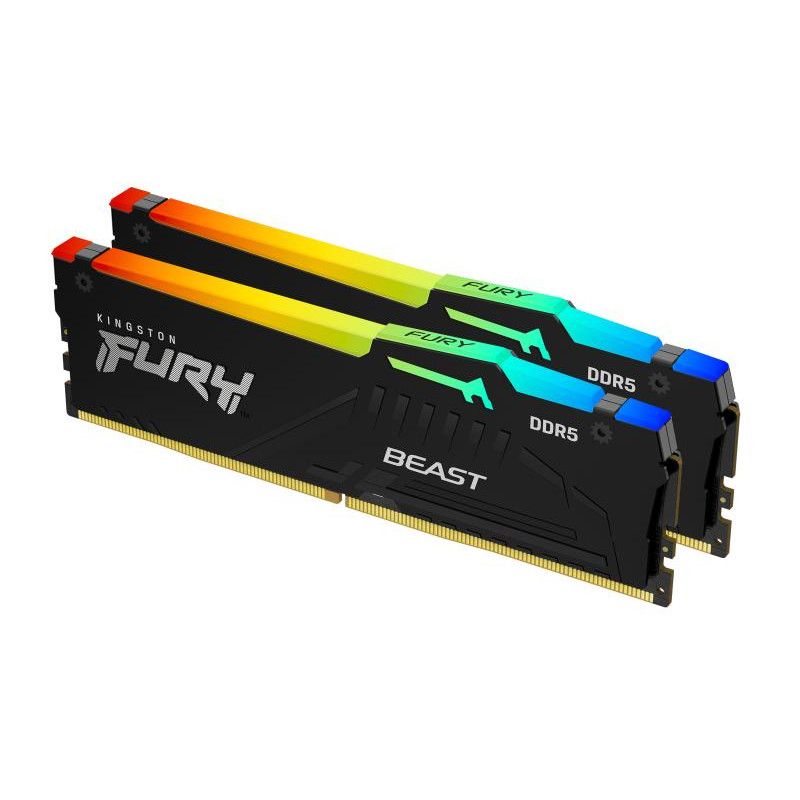 KINGSTON 64G (2x32G) D5 5600Mhz FURY BEAST RBG XMP · Mémoires PC · Informat Systems Strasbourg
