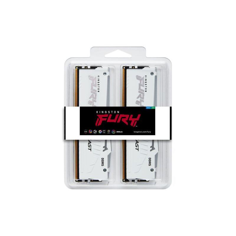 Kingston Technology FURY Beast 64GB 6000MT/s DDR5 CL30 DIMM (Kit of 2) White RGB EXPO · Mémoires PC · Informat Systems Str... (image 5)
