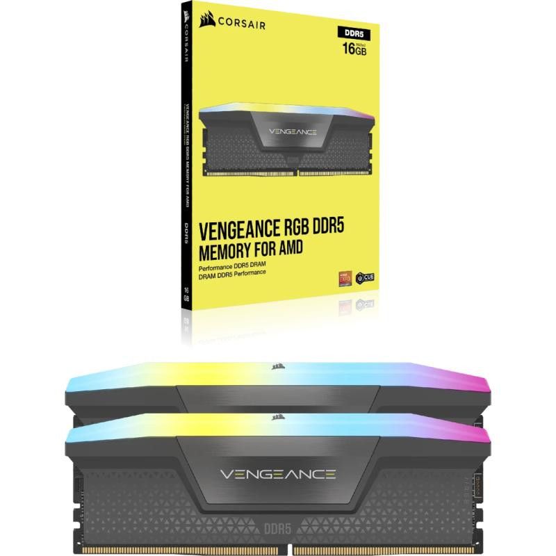 Corsair Vengeance RGB CMH32GX5M2B6000Z38 module de mémoire 32 Go 2 x 16 Go DDR5 6000 MT/s 288-pin DIMM · Mémoires PC · Inf... (image 5)