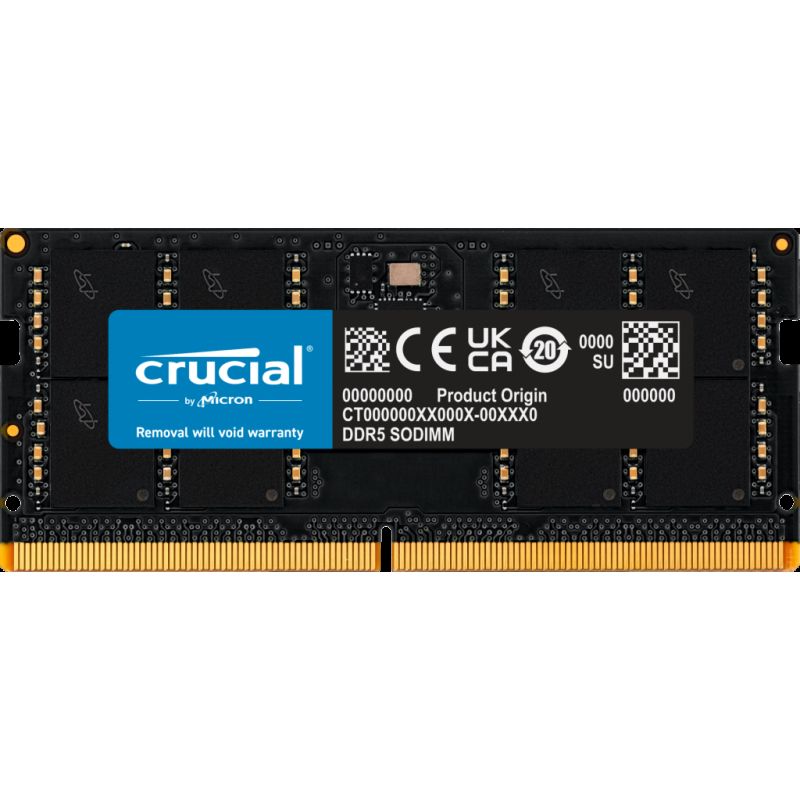 CRUCIAL SODIMM 32G (1x32G) DDR5-5600 *CT32G56C46S5T · Mémoires PC · Informat Systems Strasbourg