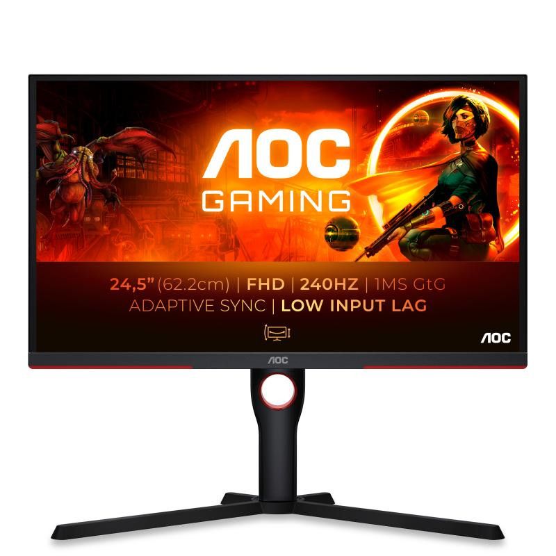 AOC G3 25G3ZM/BK écran plat de PC 62,2 cm (24.5") 1920 x 1080 pixels Full HD Noir, Rouge · Moniteur · Informat Systems Str...
