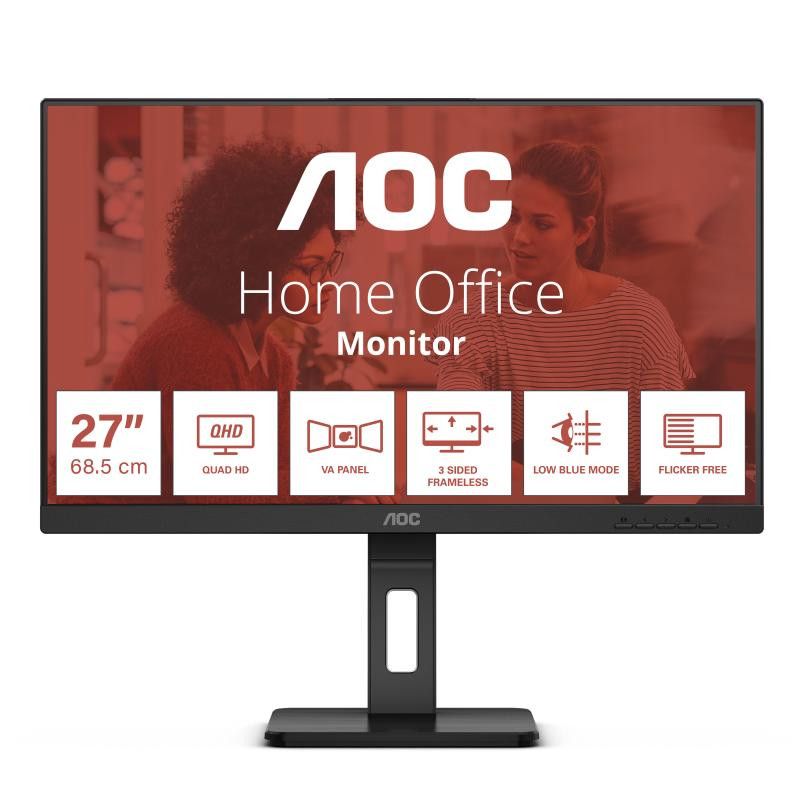 AOC Q27E3UMF écran plat de PC 68,6 cm (27") 2560 x 1440 pixels Quad HD Noir · Moniteur · Informat Systems Strasbourg