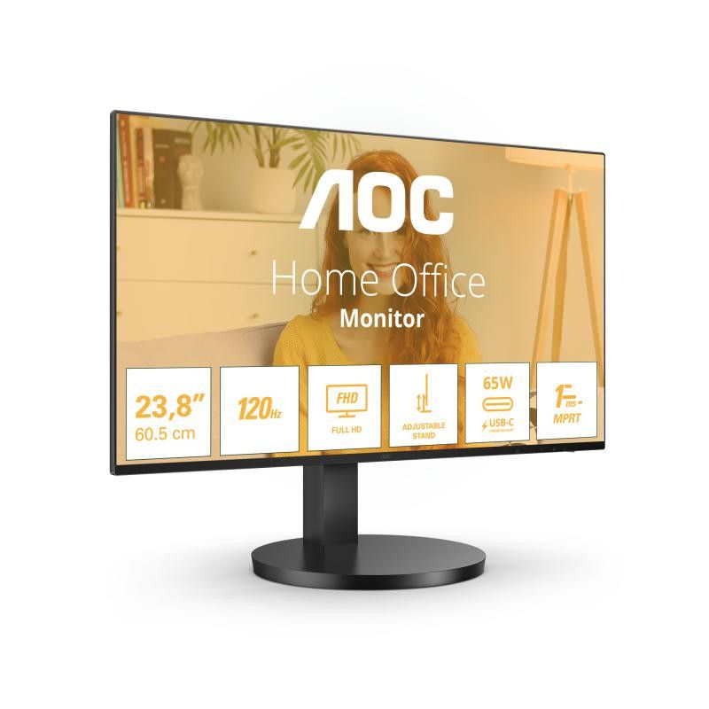 AOC B3 24B3CF2 écran plat de PC 60,5 cm (23.8") 1920 x 1080 pixels Full HD LED Noir · Moniteur · Informat Systems Strasbourg (image 2)