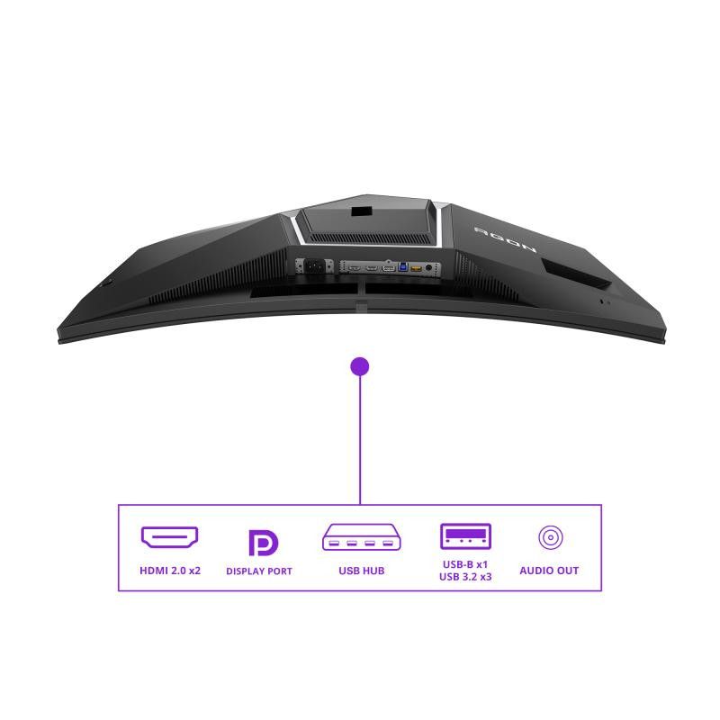 AOC AGON PRO AG346UCD écran plat de PC 86,4 cm (34") 3440 x 1440 pixels Wide Quad HD QD-OLED Noir, Gris · Moniteur · Infor... (image 4)