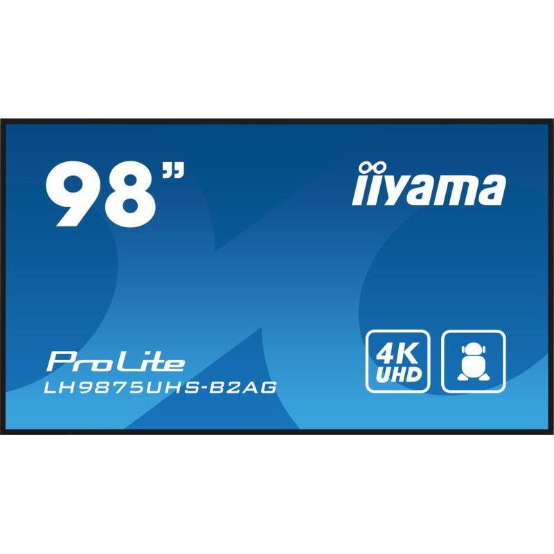 iiyama LH9875UHS-B2AG Écran d'affichage dynamique Écran plat de signalisation numérique 2,48 m (97.5") LED Wifi 500 cd/m² ... (image 2)