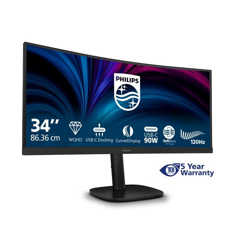 Philips 3000 series 34B2U3600C/00 écran plat de PC 86,4 cm (34") 3440 x 1440 pixels Wide Quad HD LCD Noir · Moniteur · Inf... (image 4)