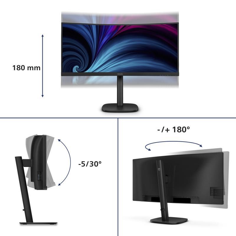 Philips 3000 series 34B2U3600C/00 écran plat de PC 86,4 cm (34") 3440 x 1440 pixels Wide Quad HD LCD Noir · Moniteur · Inf... (image 5)