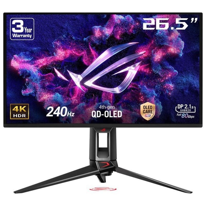 ASUS ROG Swift OLED PG27UCDM écran plat de PC 67,3 cm (26.5") 3840 x 2160 pixels 4K Ultra HD QD-OLED Noir · Moniteur · Inf...