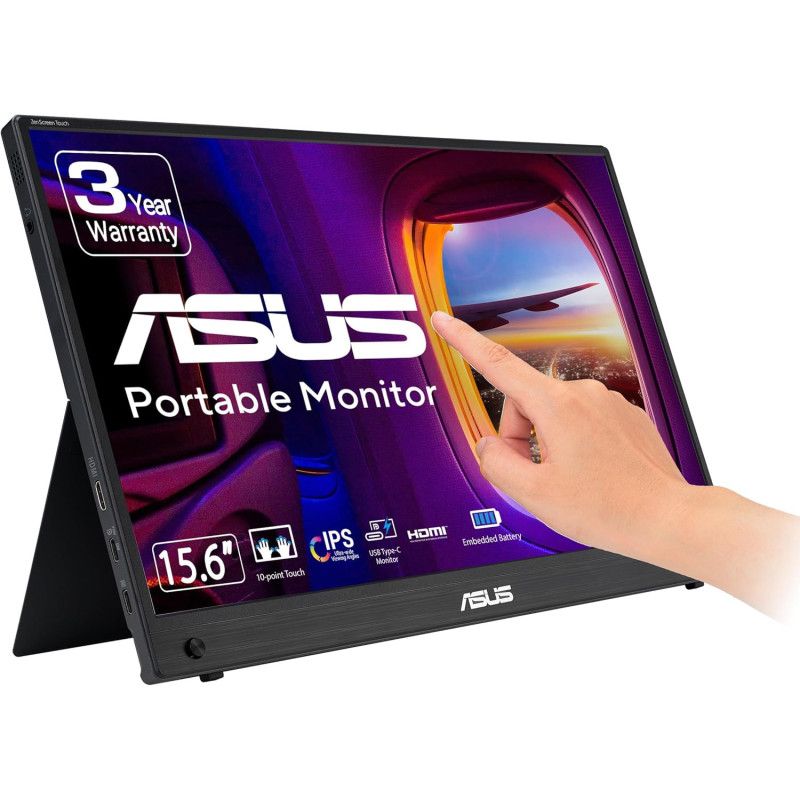 ASUS ZenScreen MB16AMTR écran plat de PC 39,6 cm (15.6") 1920 x 1080 pixels Full HD LCD Écran tactile Noir · Écrans Nomade...