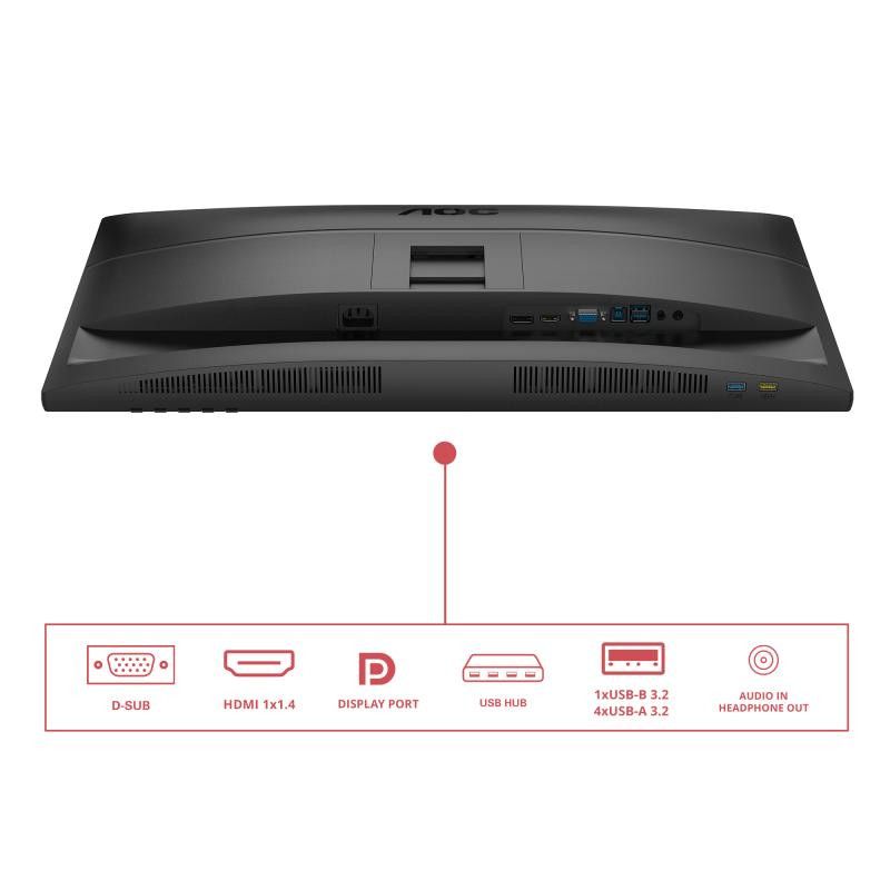 AOC 27E4U écran plat de PC 68,6 cm (27") 1920 x 1080 pixels Full HD LED Noir · Moniteur · Informat Systems Strasbourg (image 22)