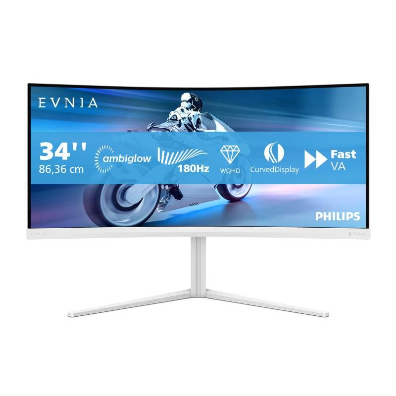 Philips Evnia 5000 34M2C5501A/00 écran plat de PC 86,4 cm (34") 3440 x 1440 pixels Wide Quad HD LCD Blanc · Moniteur · Inf... (image 10)