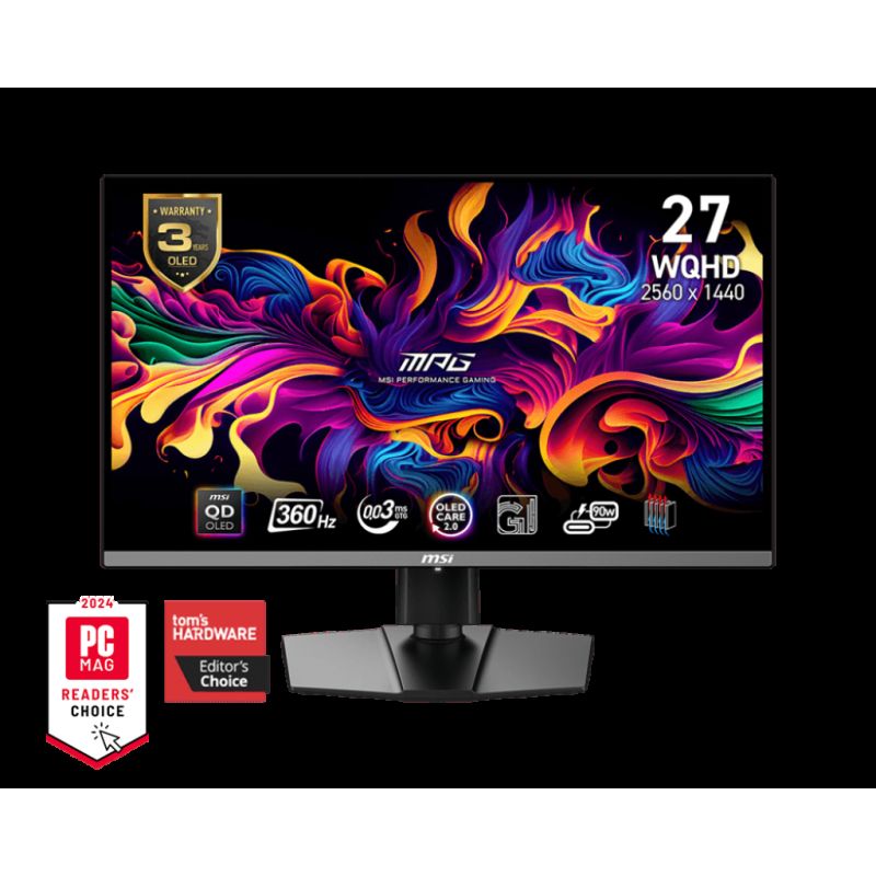 MSI MPG 271QR QD-OLED X50 écran plat de PC 67,3 cm (26.5") 2560 x 1440 pixels Wide Quad HD Noir · Moniteur · Informat Syst...