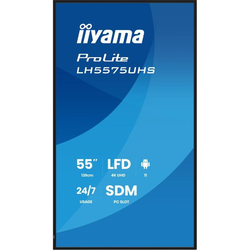 iiyama LH5575UHS-B2AG Écran d'affichage dynamique Écran plat de signalisation numérique 138,7 cm (54.6") LCD Wifi 500 cd/m... (image 2)