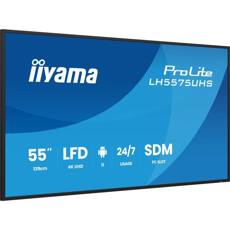 iiyama LH5575UHS-B2AG Écran d'affichage dynamique Écran plat de signalisation numérique 138,7 cm (54.6") LCD Wifi 500 cd/m... (image 3)