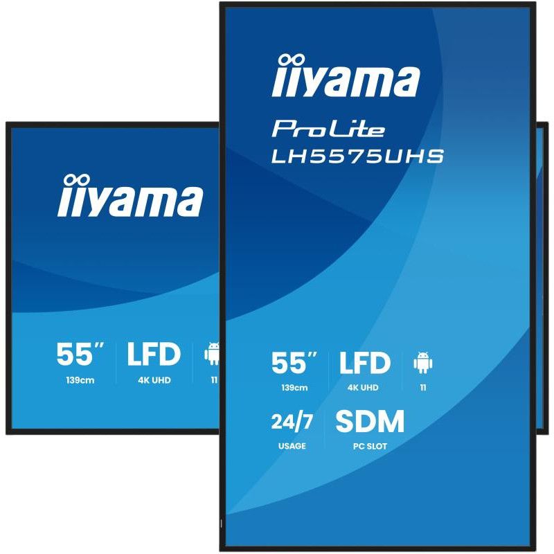 iiyama LH5575UHS-B2AG Écran d'affichage dynamique Écran plat de signalisation numérique 138,7 cm (54.6") LCD Wifi 500 cd/m... (image 4)