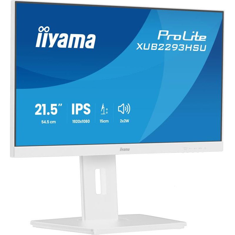iiyama ProLite XUB2293HSU-W7 écran plat de PC 54,6 cm (21.5") 1920 x 1080 pixels Full HD LED Blanc · Moniteur · Informat S...