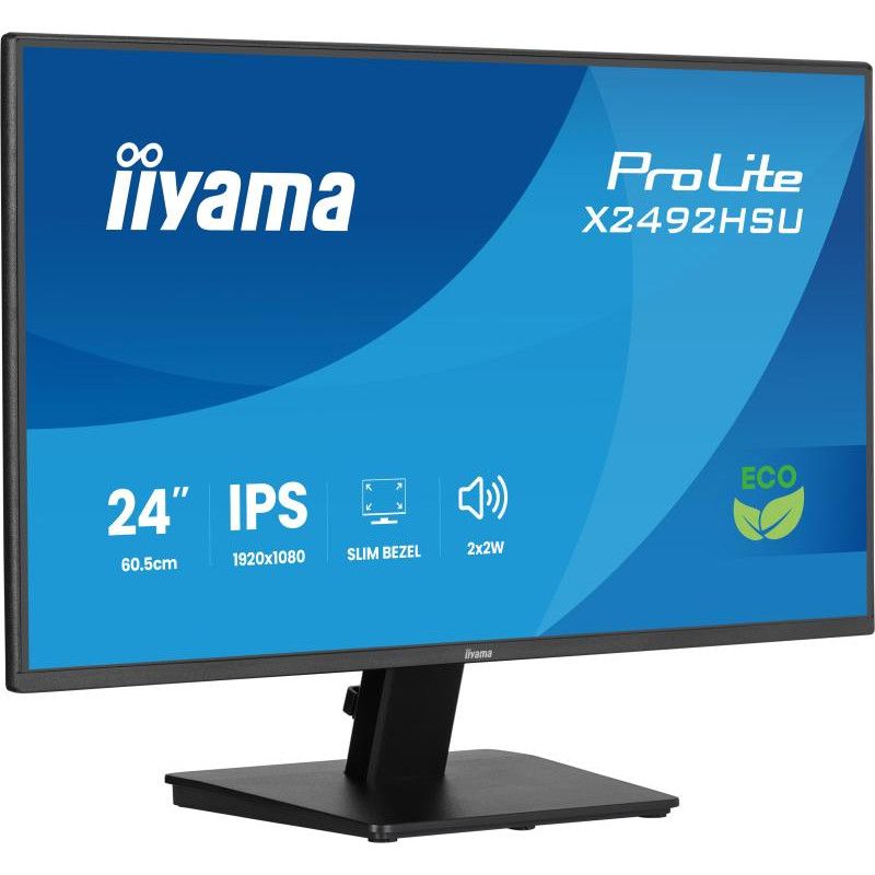 iiyama ProLite X2492HSU-B1 écran plat de PC 60,5 cm (23.8") 1920 x 1080 pixels Full HD LED Noir · Moniteur · Informat Syst...