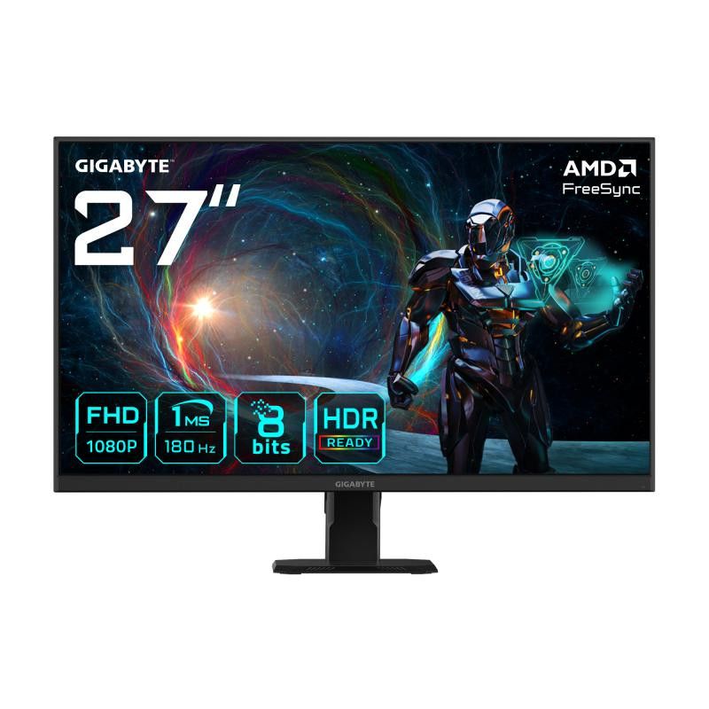 GIGABYTE GS27FA Moniteur de jeu 27" FHD - 1920 x 1080, 180Hz, 1ms, 300 cd/m², FreeSync, HDR Ready, HDMI 2.0, Displayport 1...