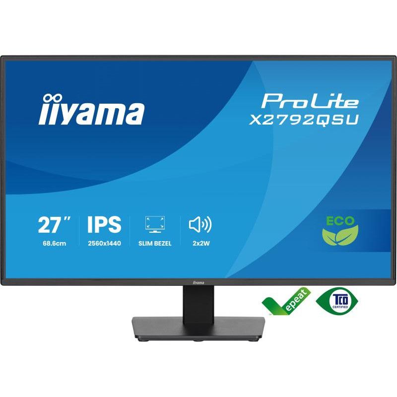 iiyama ProLite X2792QSU-B1 écran plat de PC 68,6 cm (27") 2560 x 1440 pixels Quad HD LED Noir · Moniteur · Informat System... (image 2)