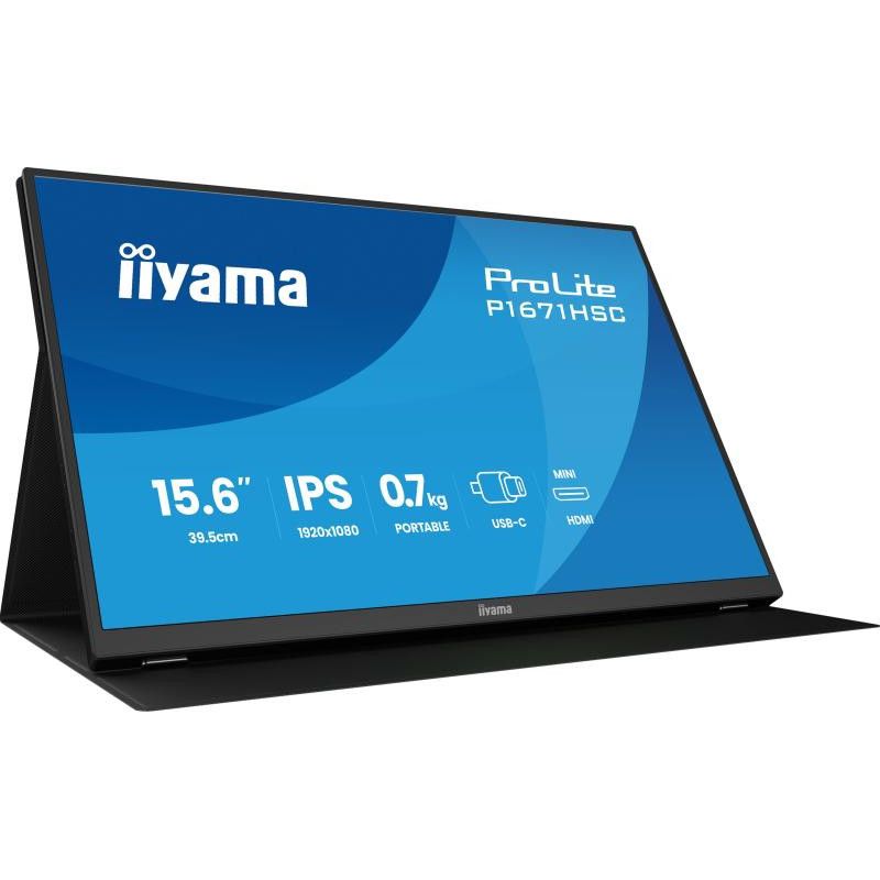 iiyama ProLite P1671HSC-B1 écran plat de PC 39,6 cm (15.6") 1920 x 1080 pixels Full HD LED Noir · Moniteur · Informat Syst... (image 4)