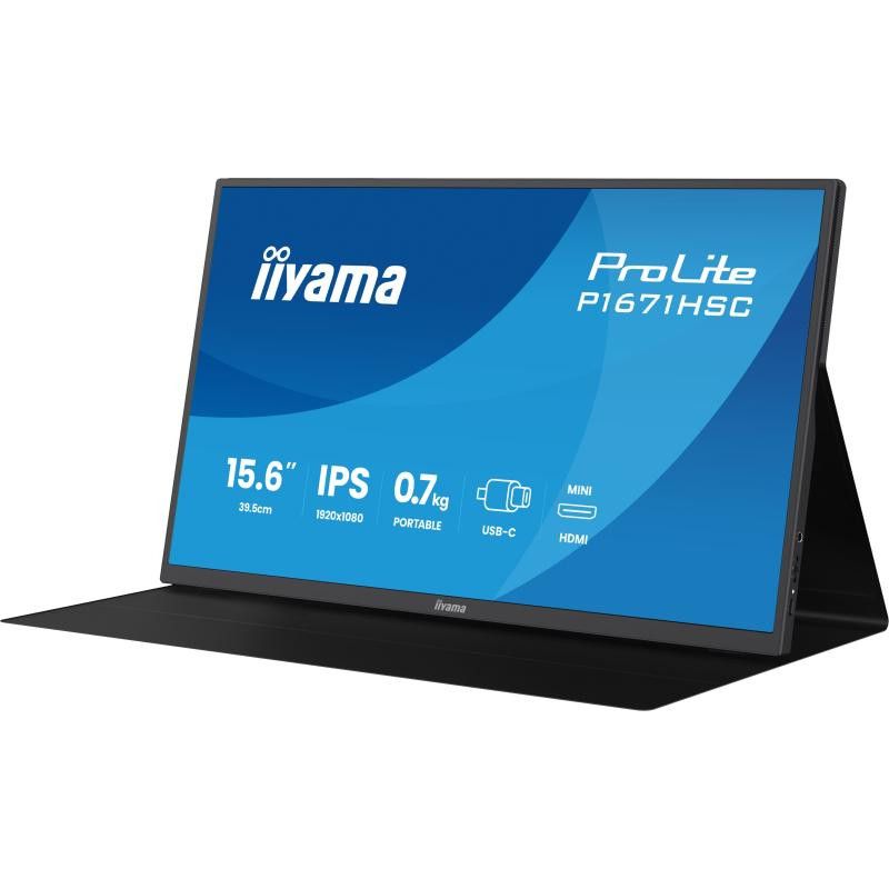 iiyama ProLite P1671HSC-B1 écran plat de PC 39,6 cm (15.6") 1920 x 1080 pixels Full HD LED Noir · Moniteur · Informat Syst... (image 6)