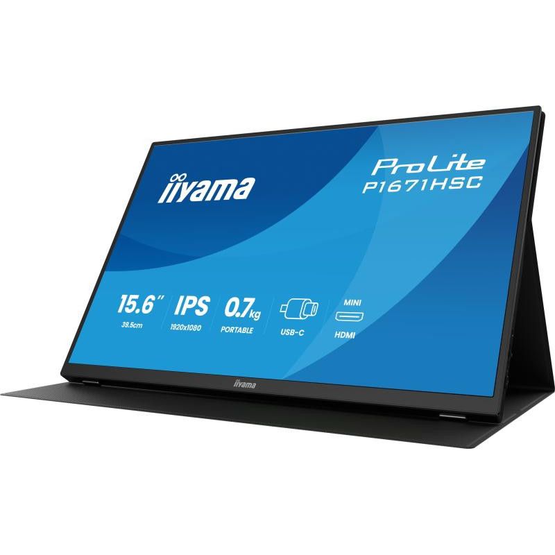 iiyama ProLite P1671HSC-B1 écran plat de PC 39,6 cm (15.6") 1920 x 1080 pixels Full HD LED Noir · Moniteur · Informat Syst... (image 7)