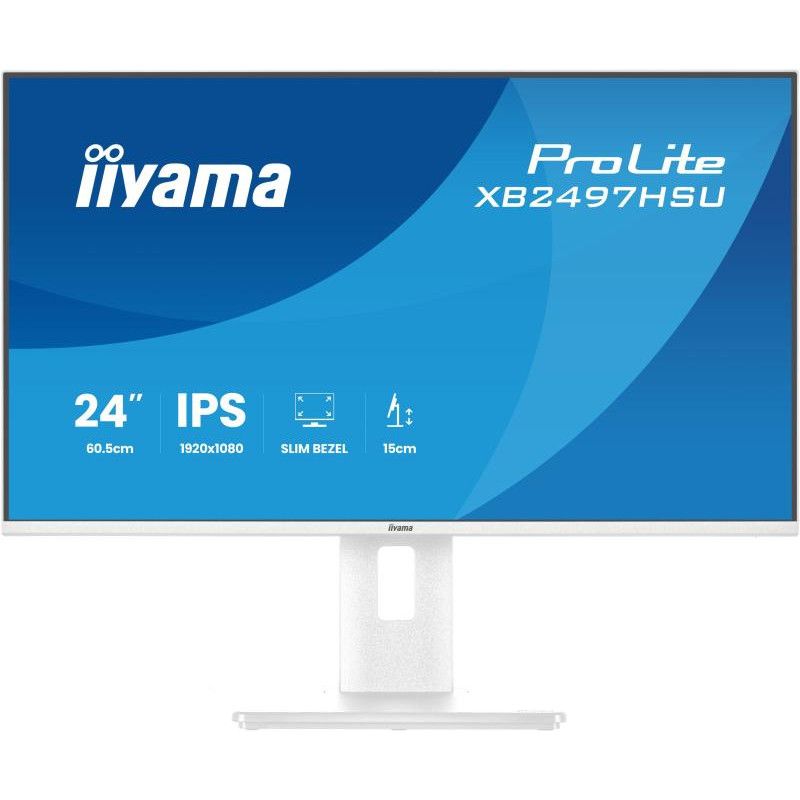 iiyama ProLite XB2497HSU-W1 écran plat de PC 60,5 cm (23.8") 1920 x 1080 pixels Full HD LED Blanc · Moniteur · Informat Sy...