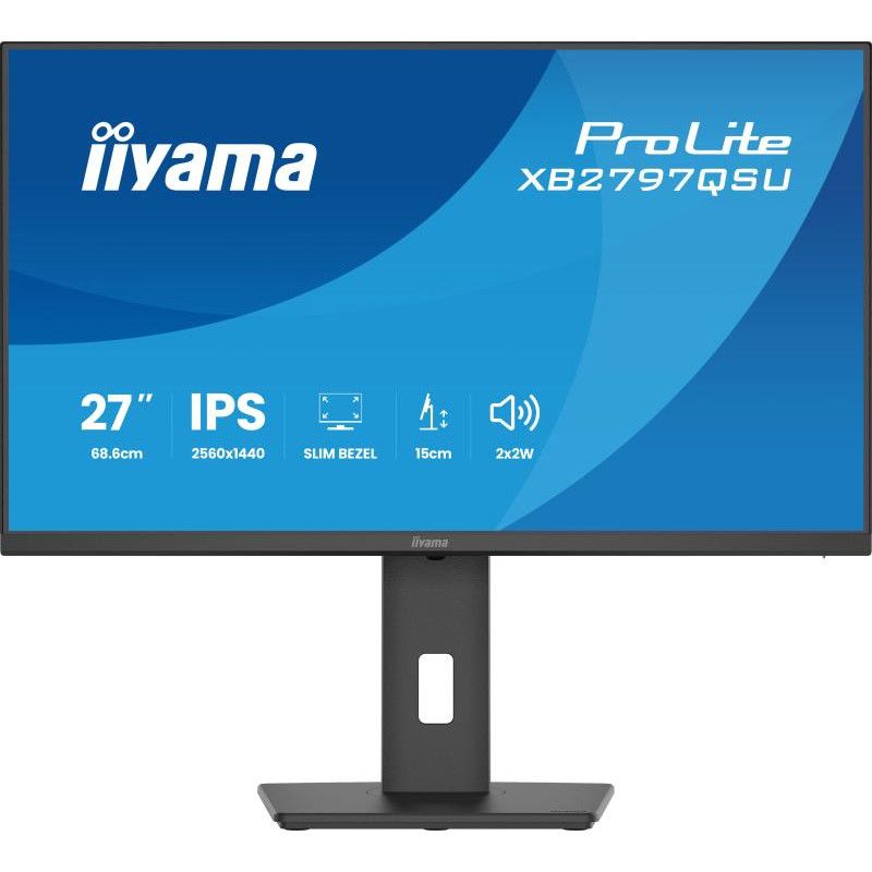 iiyama ProLite XB2797QSU-B1 écran plat de PC 68,6 cm (27") 2560 x 1440 pixels Quad HD LED Noir · Moniteur · Informat Syste...
