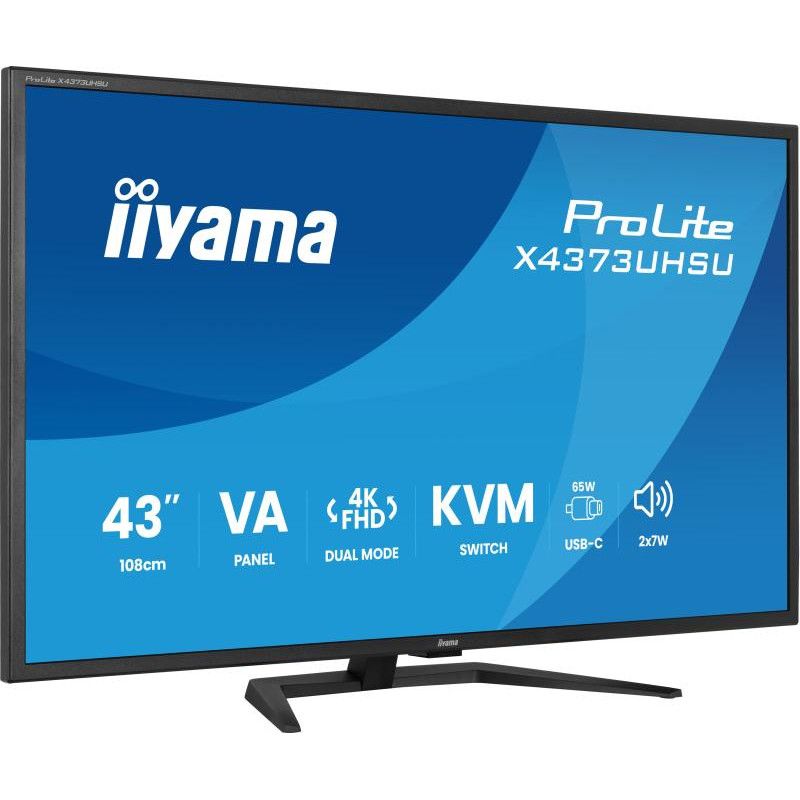 iiyama ProLite X4373UHSU-B2 écran plat de PC 108 cm (42.5") 3840 x 2160 pixels 4K Ultra HD LED Noir · Moniteur · Informat ... (image 2)