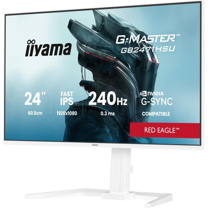 iiyama G-MASTER GB2471HSU-W1 écran plat de PC 60,5 cm (23.8") 1920 x 1080 pixels Full HD LED Blanc · Moniteur · Informat S... (image 4)