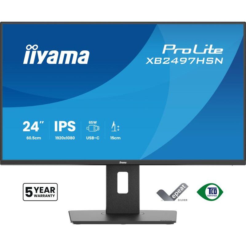 iiyama ProLite XB2497HSN-B1 écran plat de PC 60,5 cm (23.8") 1920 x 1080 pixels Full HD LED Noir · Moniteur · Informat Sys... (image 2)