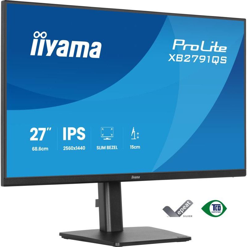 iiyama ProLite XB2791QS-B1 écran plat de PC 68,6 cm (27") 2560 x 1440 pixels Quad HD LED Noir · Moniteur · Informat System...