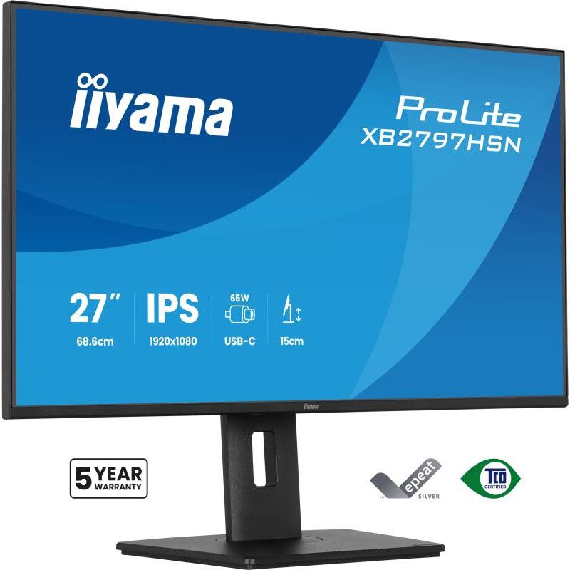 iiyama ProLite XB2797HSN-B1 écran plat de PC 68,6 cm (27") 1920 x 1080 pixels Full HD LCD Noir · Moniteur · Informat Syste...