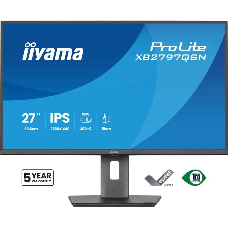 iiyama ProLite XB2797QSN-B1 écran plat de PC 68,6 cm (27") 2560 x 1440 pixels Quad HD LCD Noir · Moniteur · Informat Syste... (image 2)