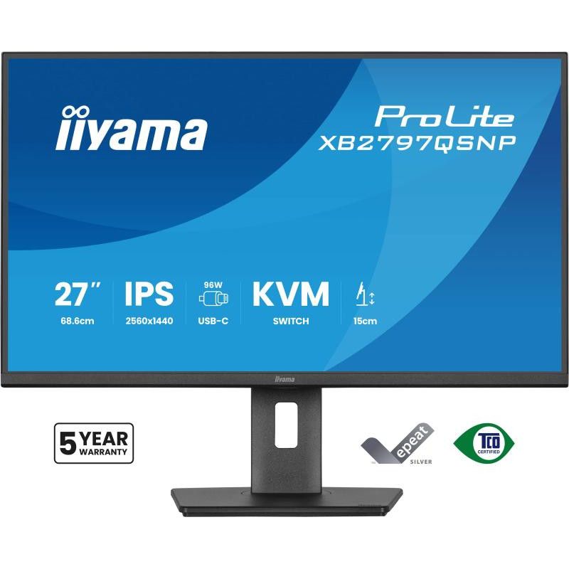iiyama ProLite XB2797QSNP-B1 écran plat de PC 68,6 cm (27") 2560 x 1440 pixels Quad HD LCD Noir · Moniteur · Informat Syst... (image 2)